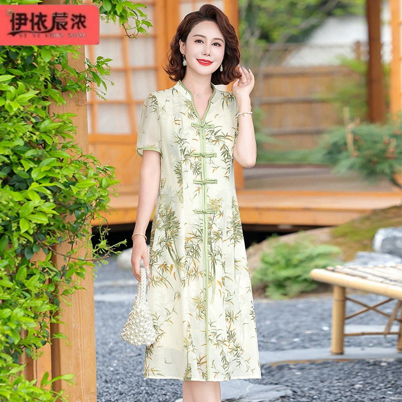 Летняя новая мама, шифоновое платье с короткими рукавами, чтобы покрыть живот