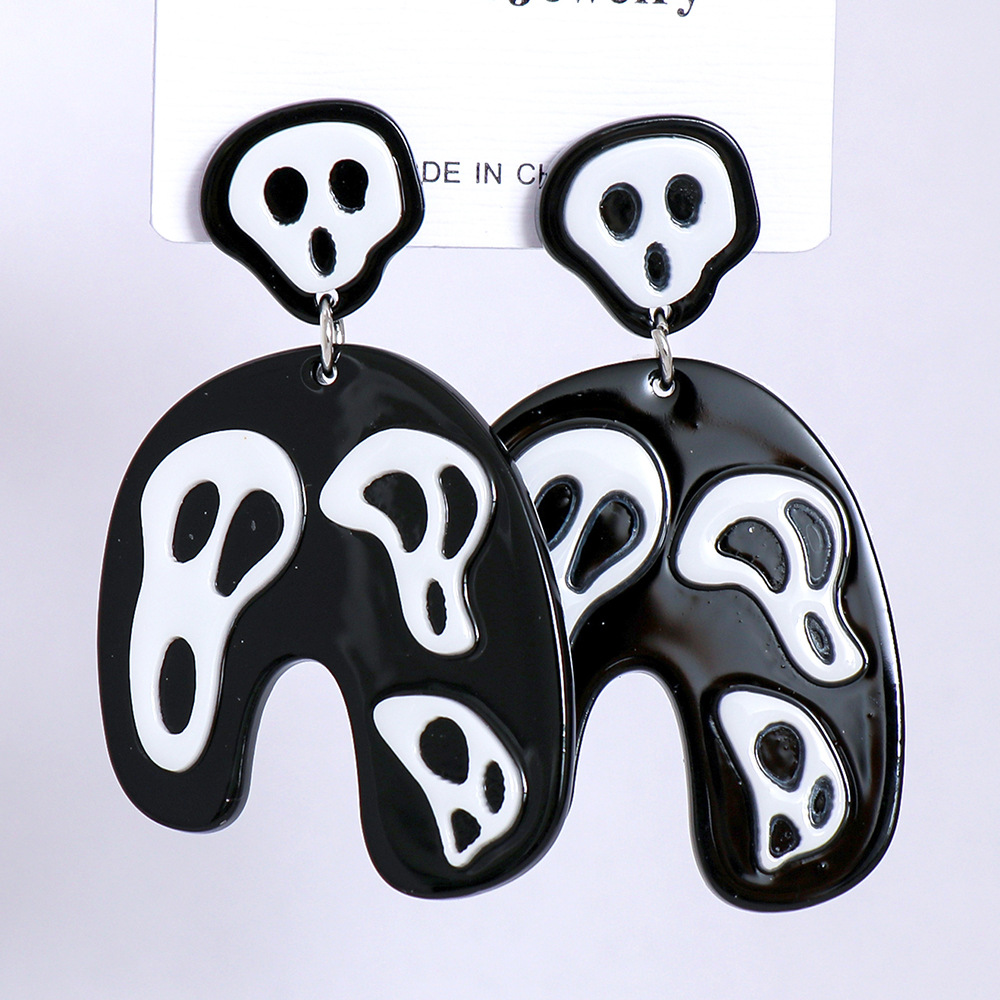 Halloween Geometric Resin Earrings Wholesale Jewelry Nihaojewelry display picture 16