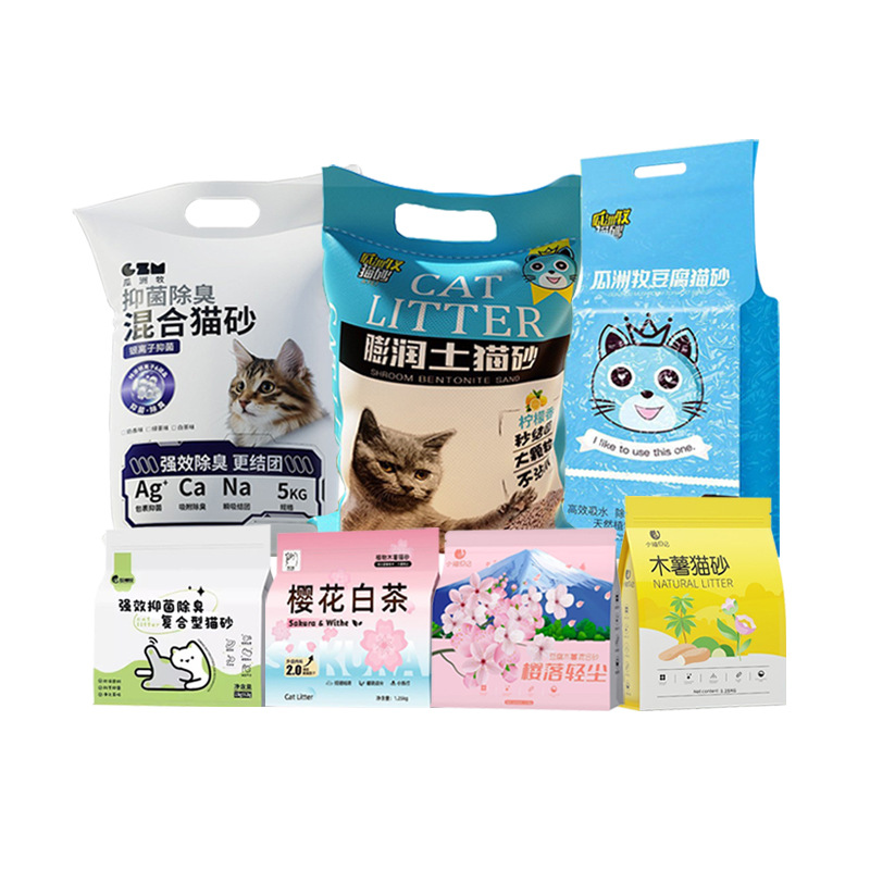 Arena de gato, arena de yuca, arena de tofu, desodorizante, fondo no pegajoso, 40 kg de mineral de bentonita mezclado, artículos para mascotas