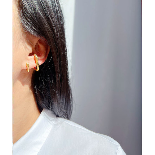European and American niche personalized ear cuff single earring design irregular lines no pierced earrings wholesale 535
