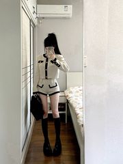 小香风套装女2025新款高级感气质名媛短款外套上衣高腰短裤两件套
