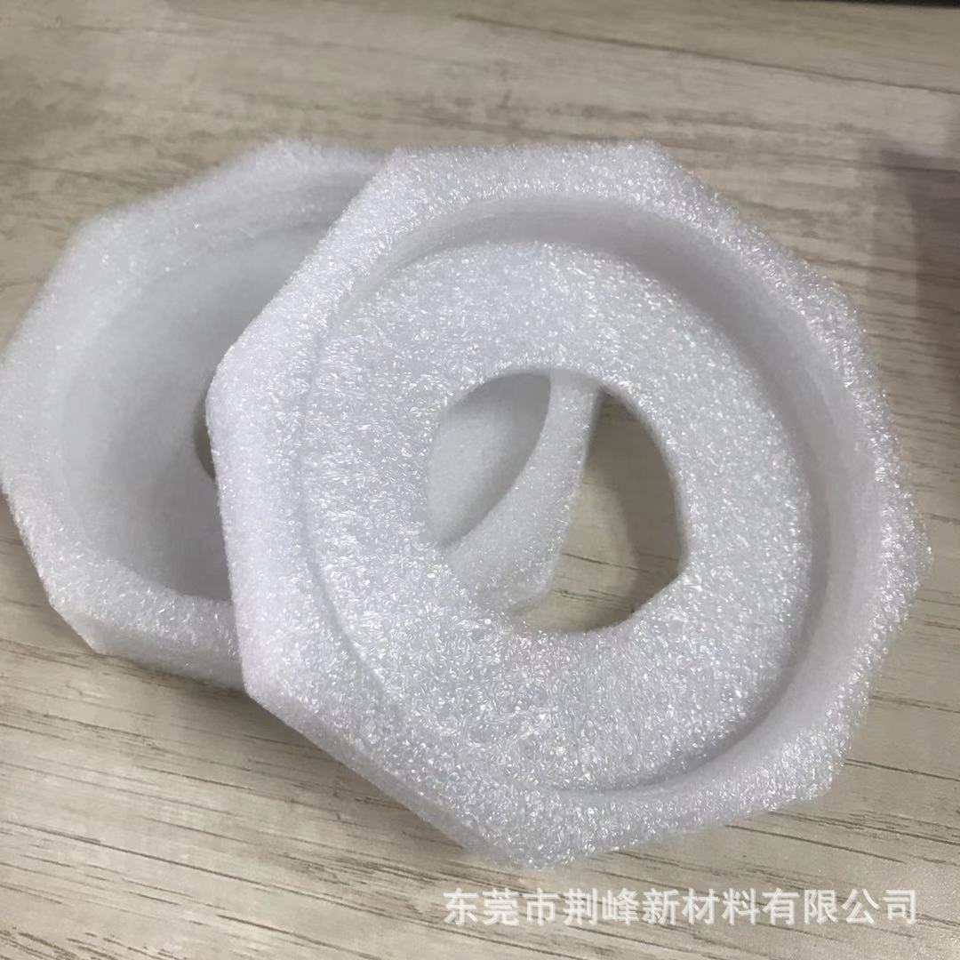 白色八边形珍珠棉异形酒瓶盒内底托玻璃杯出厂固定包装珍珠棉内衬