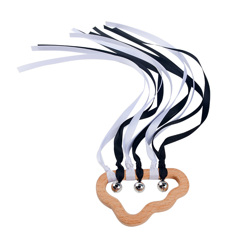 Transfronterizo Amazon Venta caliente Infantil Educación Temprana campana Arco Iris cinta color cognición colorido juguete de madera mordedor