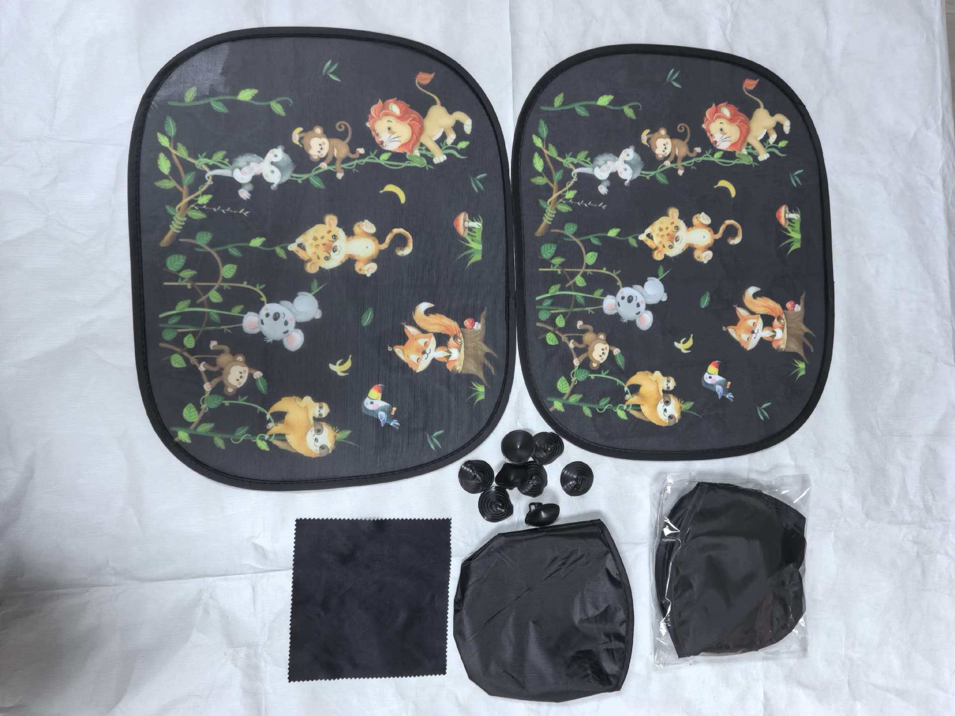 Children's Car Curtains, Sunshades, Magnetic Sunshade Curtains, Summer Baby Sun Protection and Heat Insulation Curtains, Cartoon Car Side Window Thick Sunshades