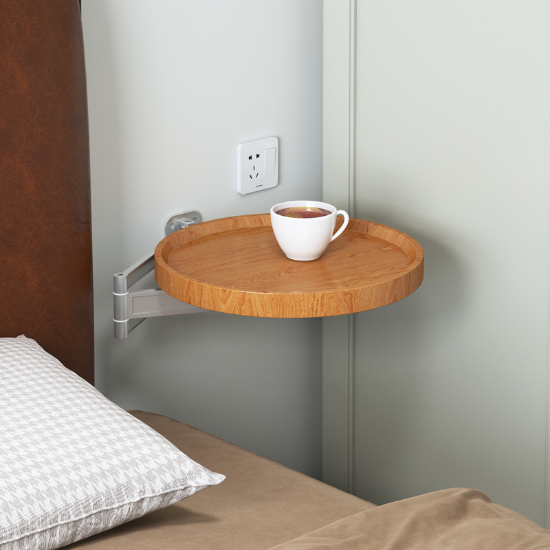 Estante de cabecera plegable de carga de pared perforado creativo de pared de dormitorio tablero de cama estante de almacenamiento de teléfonos móviles