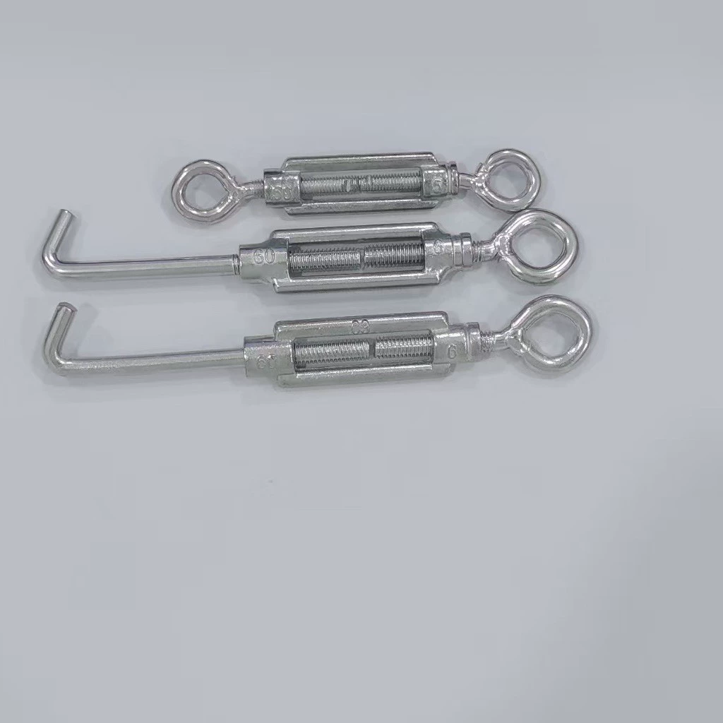 Manufacturer produces rope tightener, cable tightener, zinc alloy welded turnbuckle, open body turnbuckle bolt, eye hook, eye eye