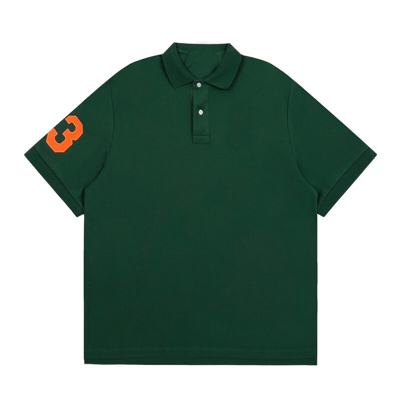 064 メンズ LF クラシック刺繍 マレーシアマーク ベーシック 万能ラペル POLO 襟 半袖 カップルスタイル ゆったりスタイル|undefined