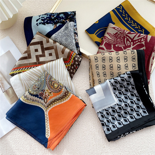 New 70CM small square scarf and small silk scarf for women spring and autumn fashion decoration professional scarf thin Korean style small scarf