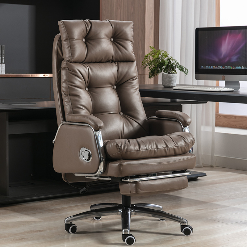 Leather Boss Chair Ergonomic Home Computer Chair Office Reclining Office Chair Business Executive Chair Manufacturer