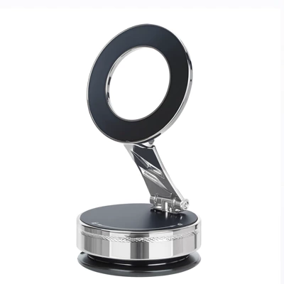 Magnetic Mobile Phone Holder Suction: Car phone holder - x565d-silver-super-magnetic-style-720-fold-and-rotate-cant-shake-it-off-zero-glue-residue-no-damage-to-the-car-can-be-reused