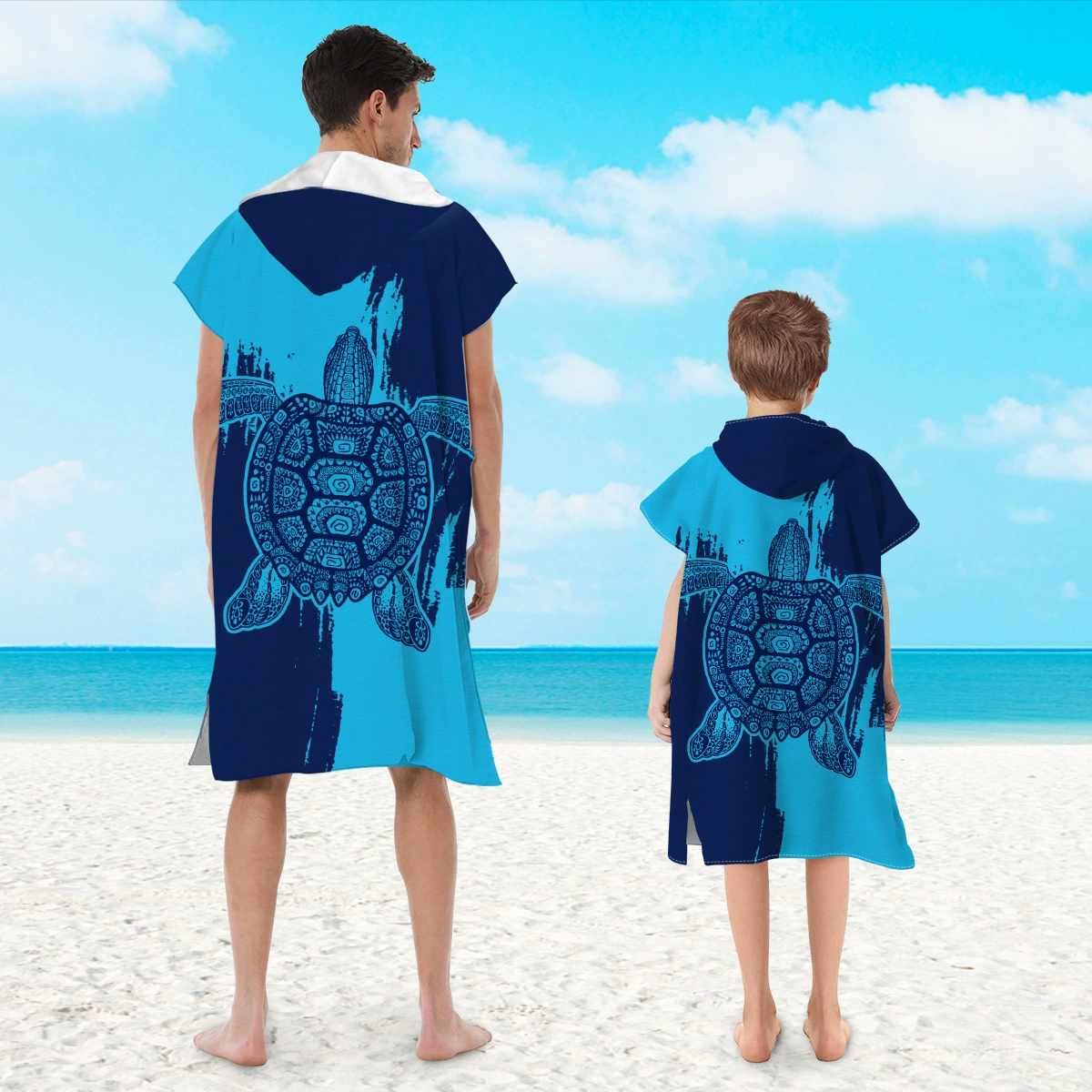 2023 Новый Взрослый Детский плащ для родителей и детей банное полотенце плащ с капюшоном Быстросохнущий впитывающий купальный полотенце для путешествий пляж