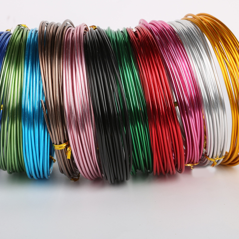 Color aluminum wire DIY aluminum wire manual bicycle material garden basin cut alumina wire 1.5mm 5 meters/tie Color aluminum wire DIY aluminum wire manual bicycle material garden basin cut alumina wire 1.5mm 5 meters/tie