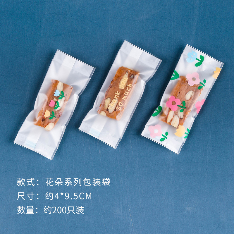 Serie de flores galletas bocadillo para hornear bolsa de embalaje máquina de postre bolsa de sello de caramelo pequeña máquina bolsa de sello
