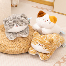 新款弹力趴姿仿真猫抱枕黄纹灰纹小猫咪毛绒玩具儿童女生礼物批发