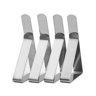 In stock supply brushed stainless steel tablecloth clip triangle clip tablecloth clip adjustable fixing clip