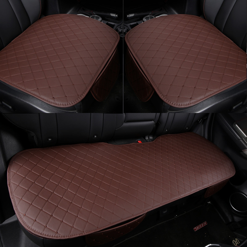 Cubierta de asiento de coche de cuero cojín del coche Four Seasons de tres piezas de asiento de coche cojín del asiento del coche image 5