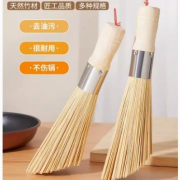 대나무 냄비솔, 주방 전용 브러쉬, 냄비 세척 도구, 대나무 브러쉬, 빗자루, 수세미, 상업용 천연 브러쉬, 긴 손잡이