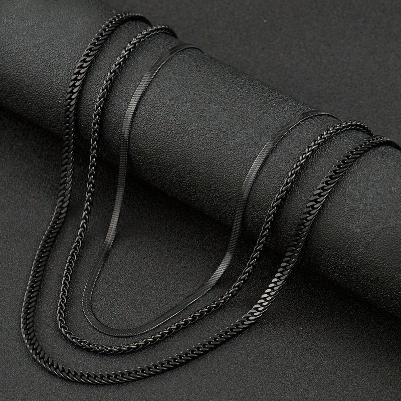 3mm wide stainless steel forward and reverse chain Franco chain hipster hip hop wear chain necklace FRANCO CHAIN