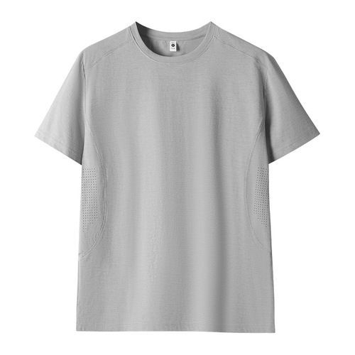 10A level antibacterial quick-drying clothing for men, loose, breathable, quick-drying, casual sports T-shirts, round neck short-sleeved clothing, fitness tops