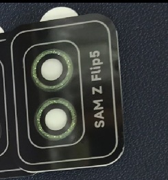 Aplicable a Samsung Z Flip6 película de lente de teléfono móvil serie de polvo flash metal ojo de halcón anillo de protección de cámara película HD