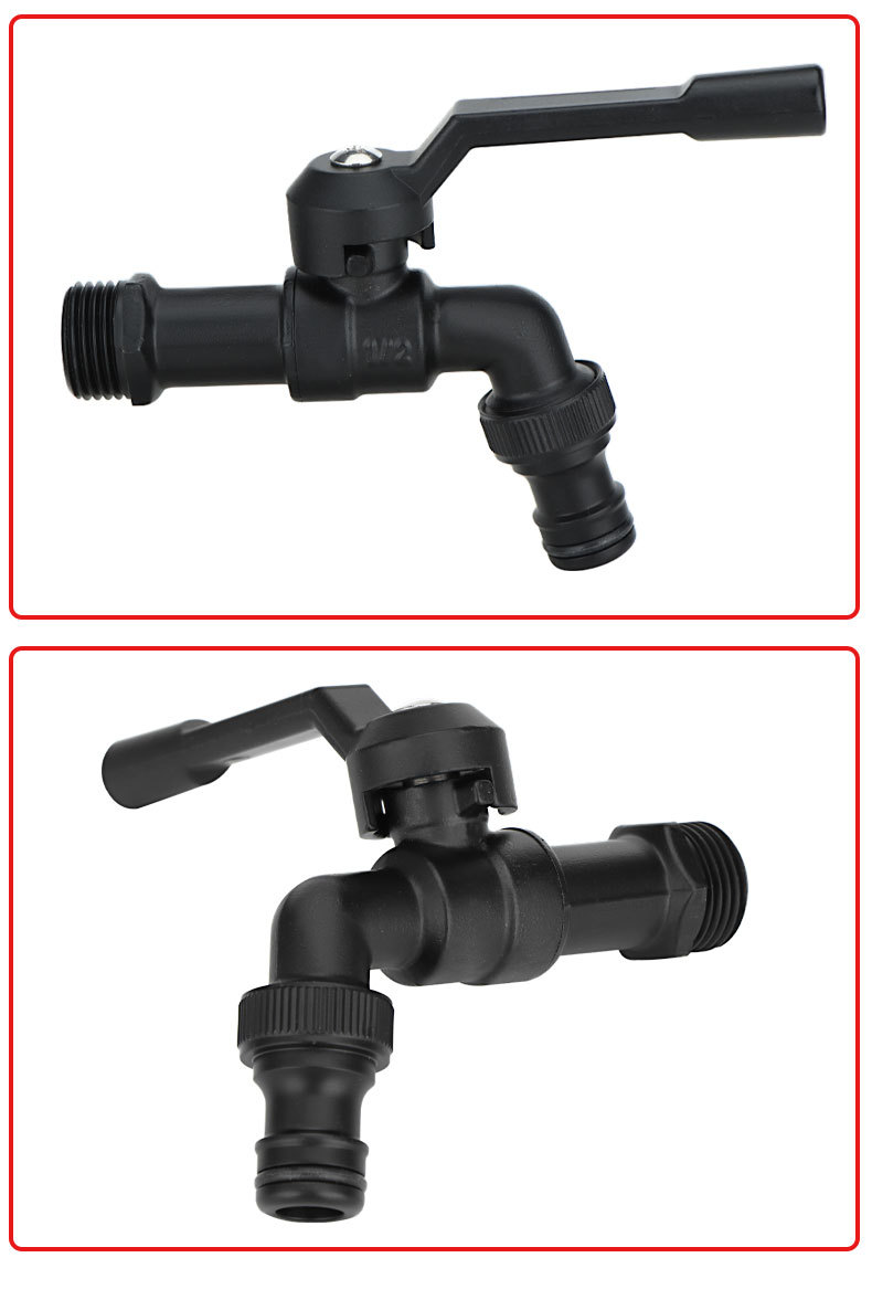 Cross-border exclusive faucet, full copper for watering flowers and gardens, double opening and double control, brass for outdoor anti-freezing, household washing machine faucets undefined