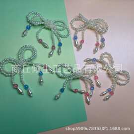 现货批发手工钉珠布贴亮片流苏水晶服装耳饰配件辅料装饰补丁贴