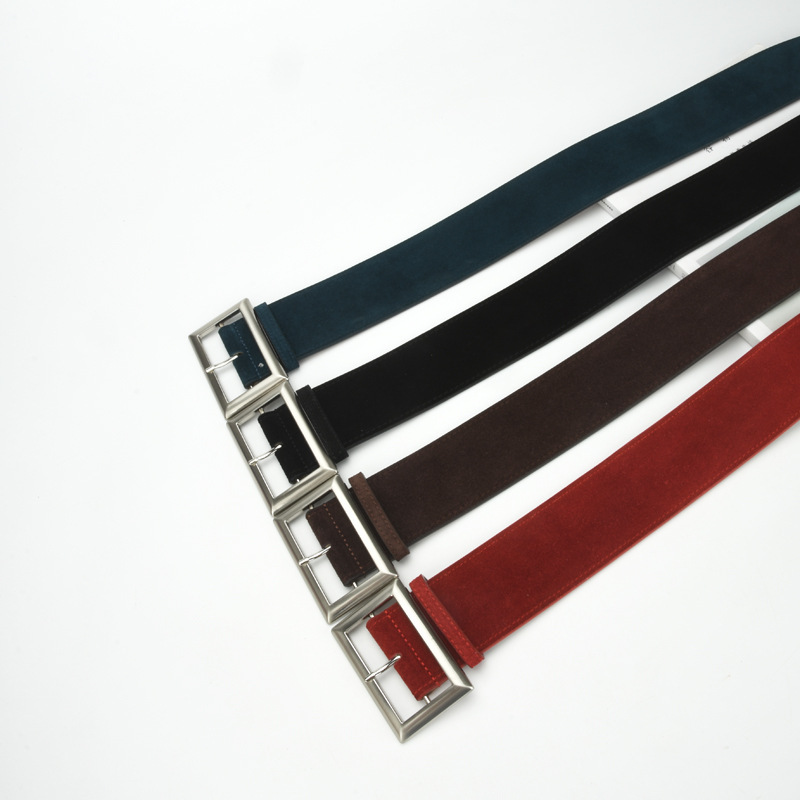 New Women's Leather Belt Fashion Alloy Wide Waist Belt Genuine Leather Waist Cincher Retro Decorative Slimming Versatile Simple - Thumbnail 2