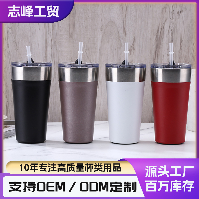 Comercio exterior nuevo 304 taza de vacío de acero inoxidable de doble capa de vacío Boca Grande Cerveza Coche Taza taza de café taza de paja