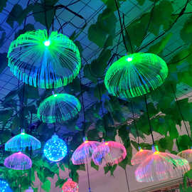 厂家批发led光纤小水母灯 户外防水公园商场装饰星空艺术馆氛围灯