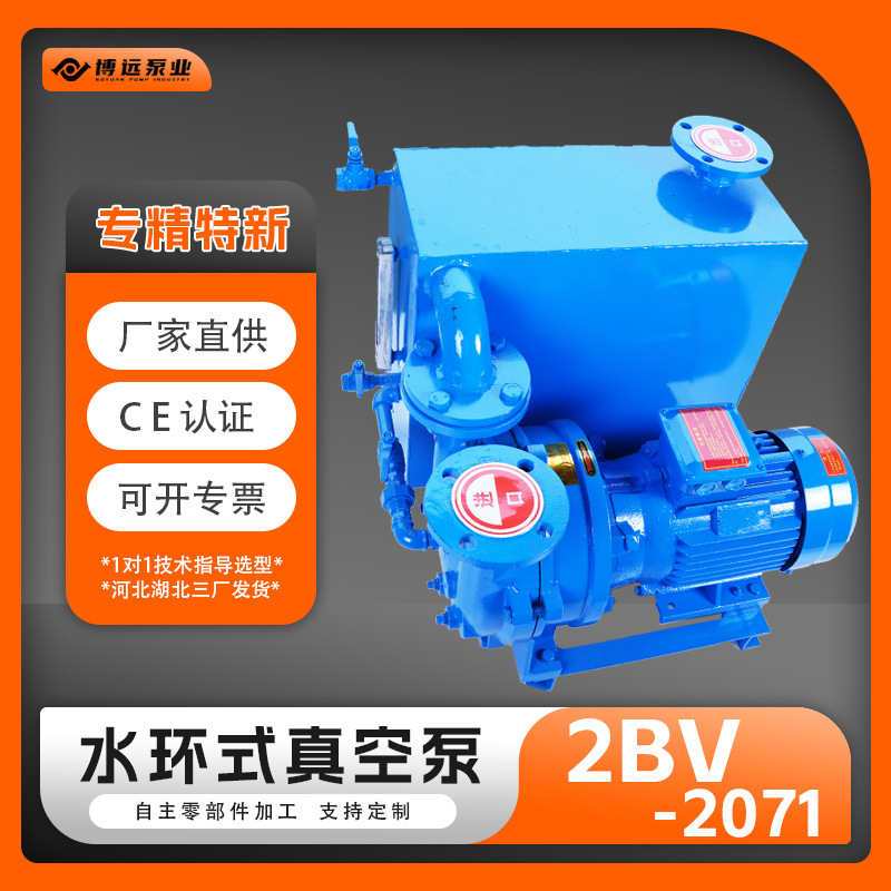 厂家供应2BV2071水环式真空泵铸铁304防爆电机液环泵水循环真空泵