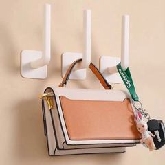 Hook Sticky Hook No Hole Plastic L Type Door Back Clothes Kitchen Hanging Hook Strong Adhesive No Trace Multi-Functional 