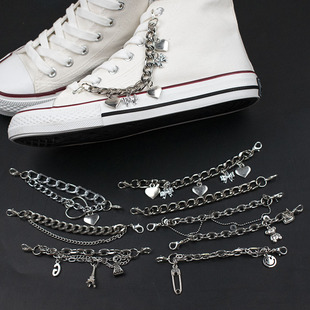 Platinum canvas shoes accessories shoe flower removable Air Force No. 1 transformation personalized shoe accessories diy metal chain