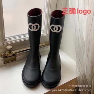 Xiaoxiangfeng Rain Boots 2024 New Red Inner Boots But Knee 2024 Early Autumn New Knight Boots Increased Middle Ages