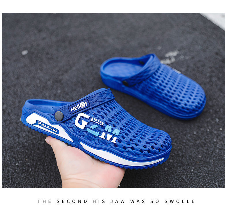 Men's Thick Soled Breathable Sports Clogs With Comfortable Cushion_voghion.com