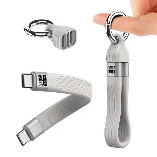 Typec Full-Featured Usb4 Data Cable Computer Docking Station Compatible with 8K｜240W Keychain Lanyard Charging Cable