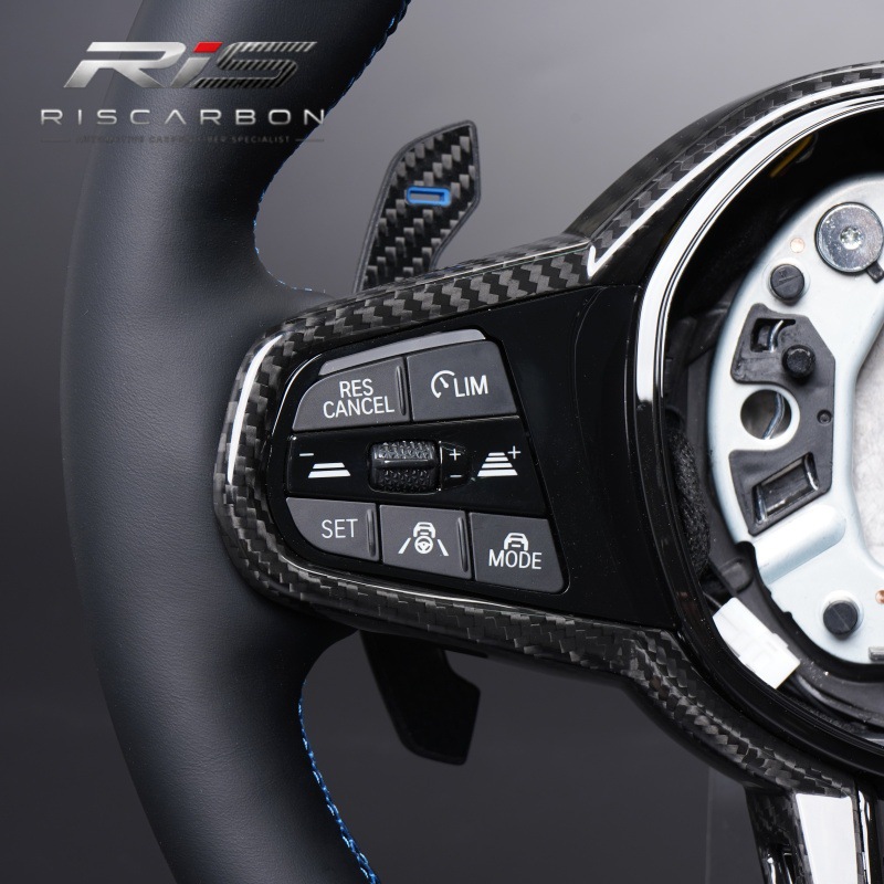 CS full leather blue label carbon frame 5au steering wheel compatible with BMW G20G30G05G01G22G11 vibration heating ACC