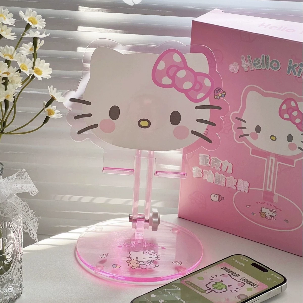 Hello Kitty, phone holder, universal foldable tablet tubing