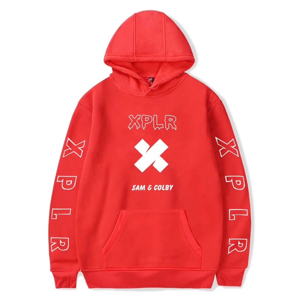 Winter Hoodies Sam And Colby Pullover XPLR Hoodie Printed Sa