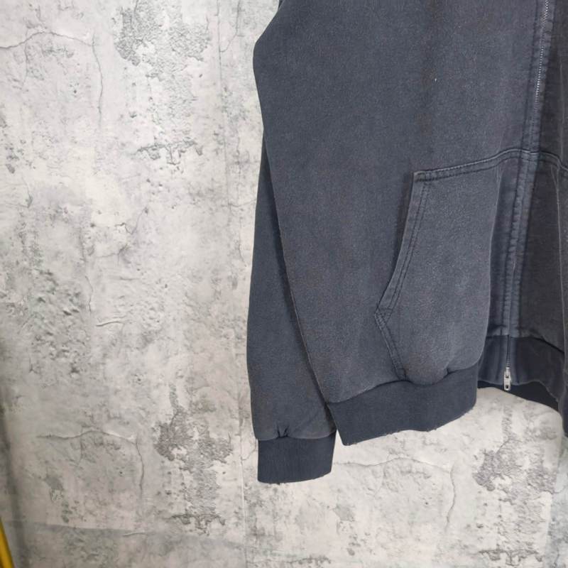 跨境巴黎原标高版本B家新款洗水胶带直喷印花拉链卫衣外套男女款|undefined
