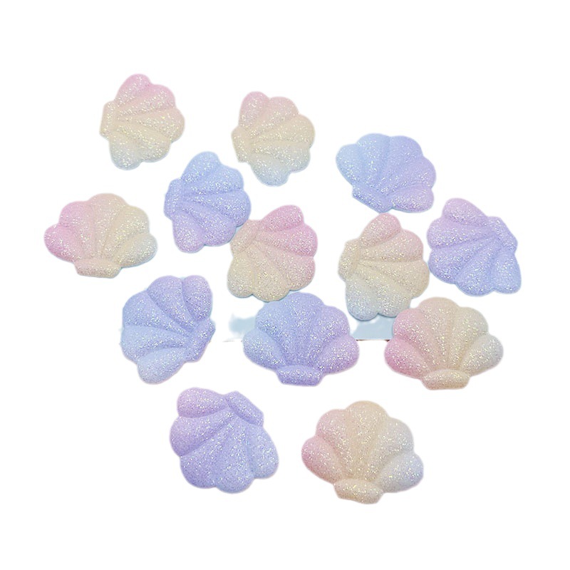 DIY accesorios de joyería para niños oro rosa colorido océano serie simulación Shell zapatos y sombreros bolsa de decoración de tarjetas de pastel