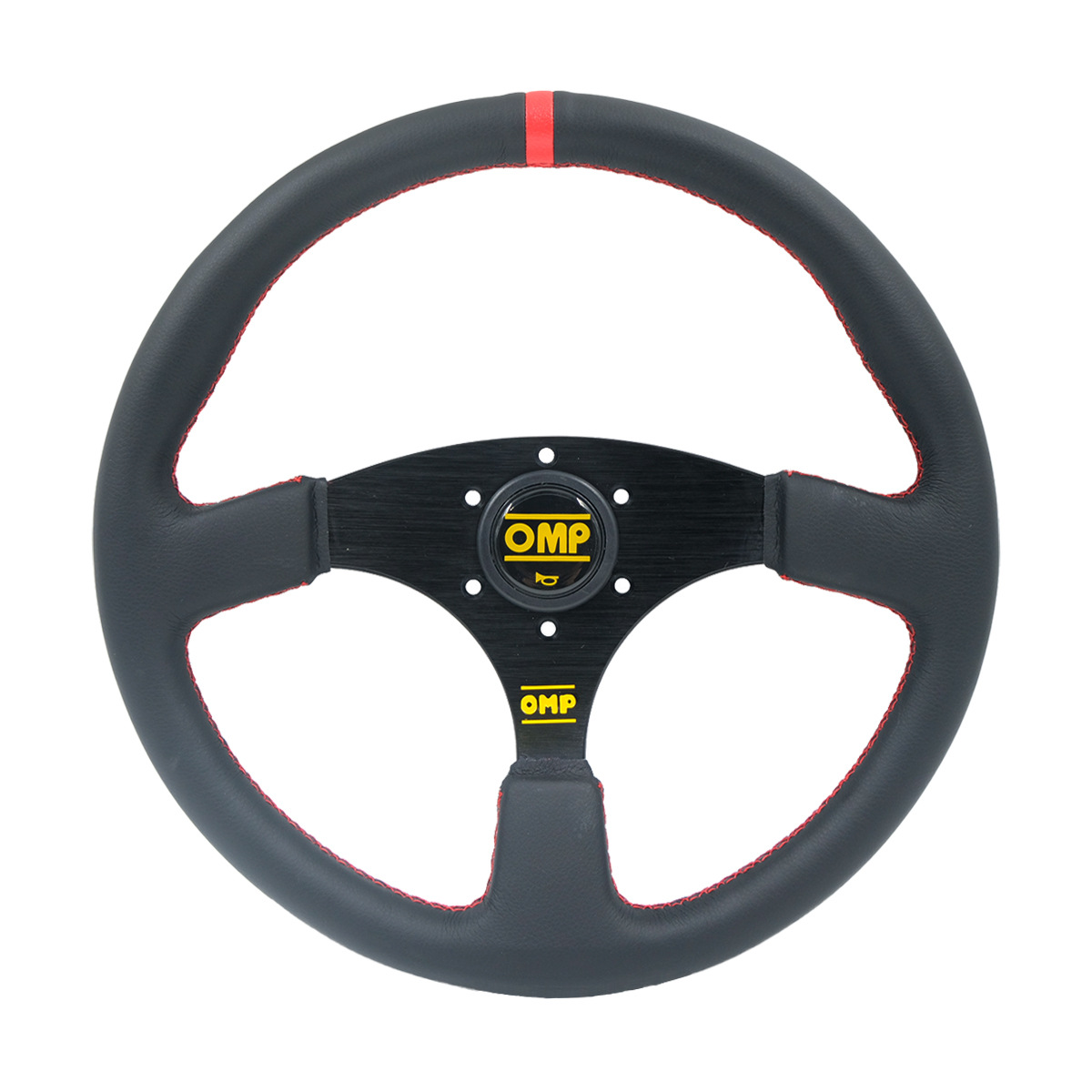 Quick Release Steering | Universal Steering wheel - genuine-leather-red-ring-red-line