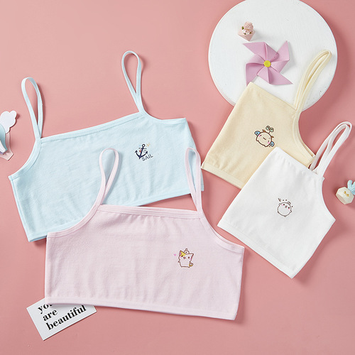 Camisole vest for female students in their developmental period 12-16 years old girls underwear older children junior high school girls suspender bra