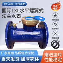 大口径法兰水表国标dn100dn80dn150 LXL螺翼式LXS旋翼式工业商用