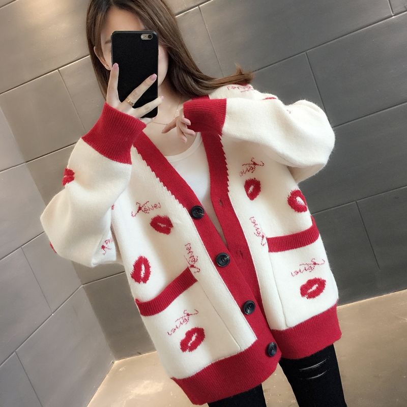 2025春秋新款大码女装仿水貂绒毛衣外套时尚针织开衫外穿纯色开衫