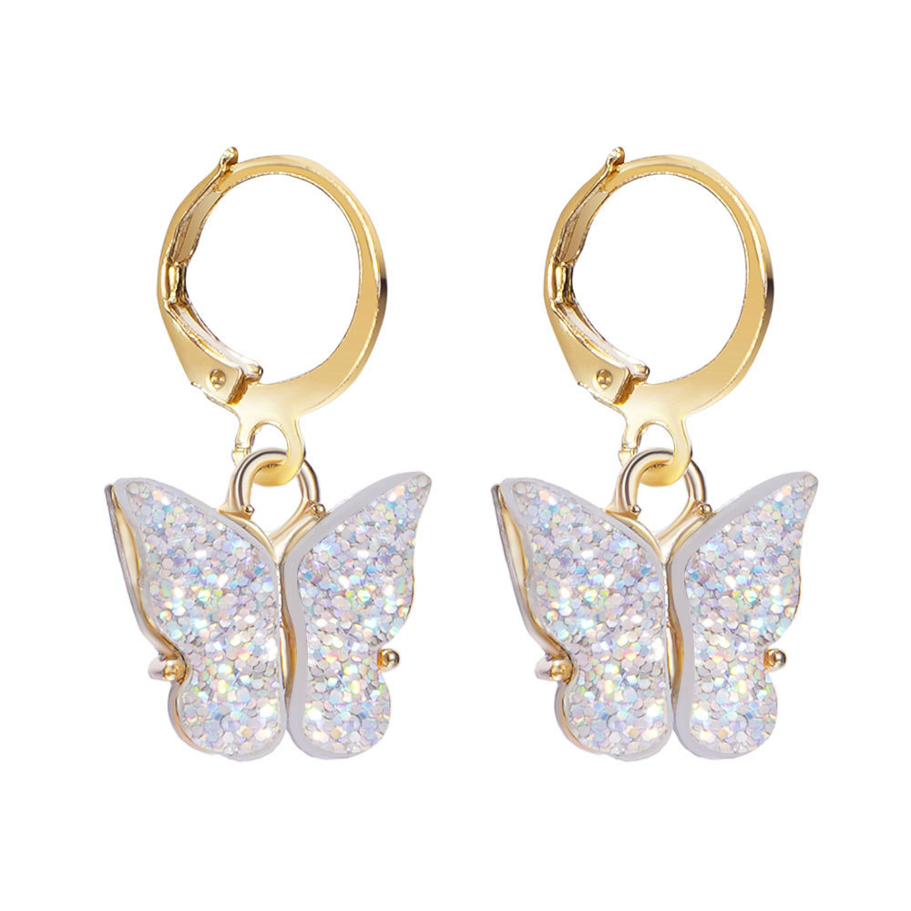 Alloy Material Unisex Fashion Geometric Butterfly Alloy Artificial Pearls Earrings Drop Earrings