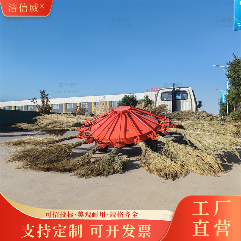 4把8把16把牵引式扫地机 环卫道路清扫车 工厂农村折叠式扫地车