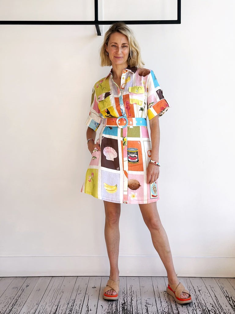 Short Sleeve Sleeve Length Shirt Dress Dresses Type Wholesale Women's Casual Belt Flower Shell Banana Daily Turndown Short Sleeve Shirt Dress