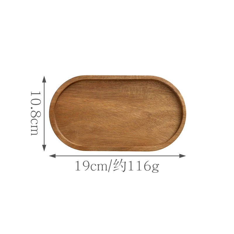 Acacia wooden serving tray set, assorted shapes (round, oval, rectangular), food‑safe finish