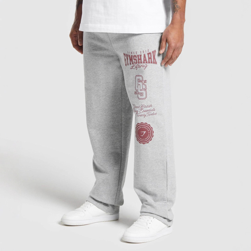 Gymshark Men's Sports Pants Joggers Gym Muscle Fitness Casual Pants Cotton Printed Long Pants for Men