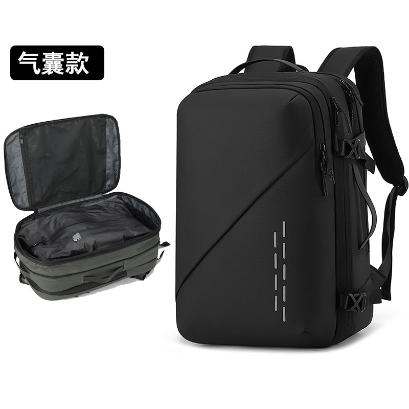 Cross-Border Large Capacity Fashion Simple Men's Vacuum Compression Expandable Travel Laptop Backpack Trip Business Bag_voghion.com